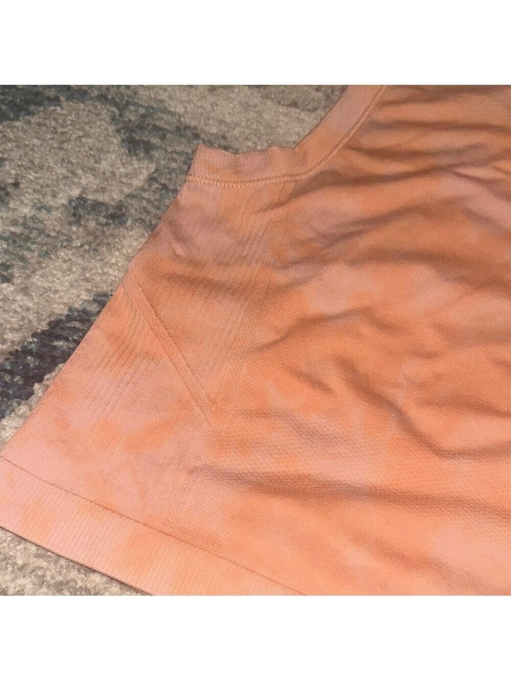Old Navy Peach Tie-Dye Tank Top Athletic Racerback Crop XL - Picture 3 of 6